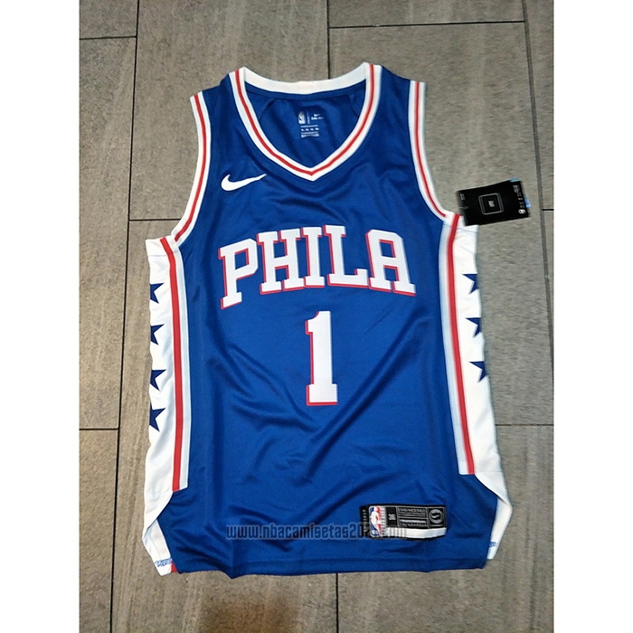 Camiseta Philadelphia 76ers James Harden #1 Icon 2021-2022 Authentic Azul